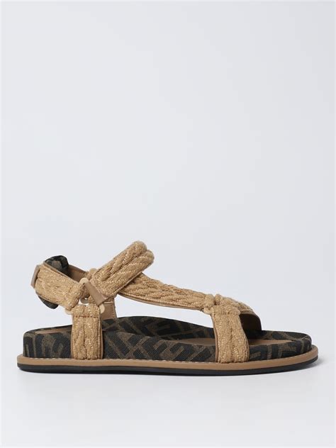 fendi womes espadrilles|Fendi woven flat sandals.